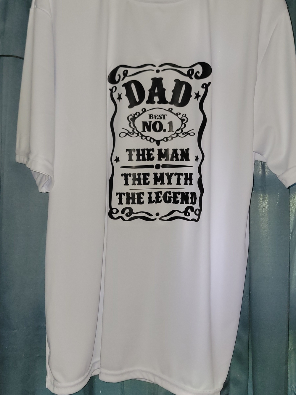 Dad 'The Man The Myth The Legend' White Graphic Tee